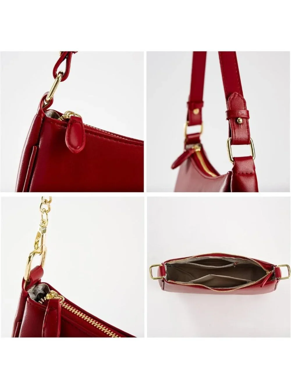 Stylish Leather Hobo Tote Bag for Women - Retro Sling Purse with 2 Straps